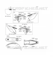 STICKER(EBONY) pour Kawasaki KX250F