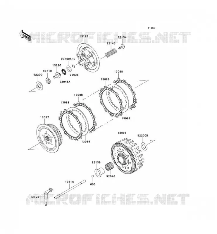 EMBRAYAGE Kawasaki TOUT-TERRAIN 250 2012 KX250F  KX250YCF