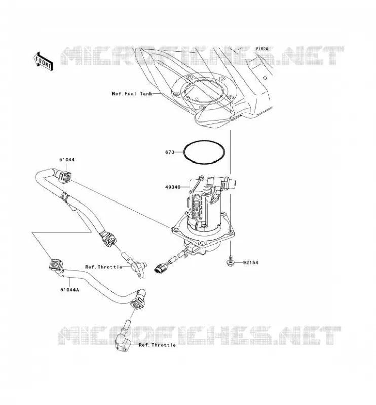 POMPE A ESSENCE Kawasaki TOUT-TERRAIN 250 2012 KX250F  KX250YCF