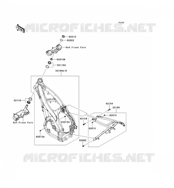 CH&Acirc;SSIS Kawasaki TOUT-TERRAIN 250 2013 KX250F  KX250ZDF