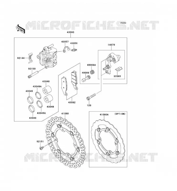 FREIN AVANT Kawasaki TOUT-TERRAIN 250 2013 KX250F  KX250ZDF