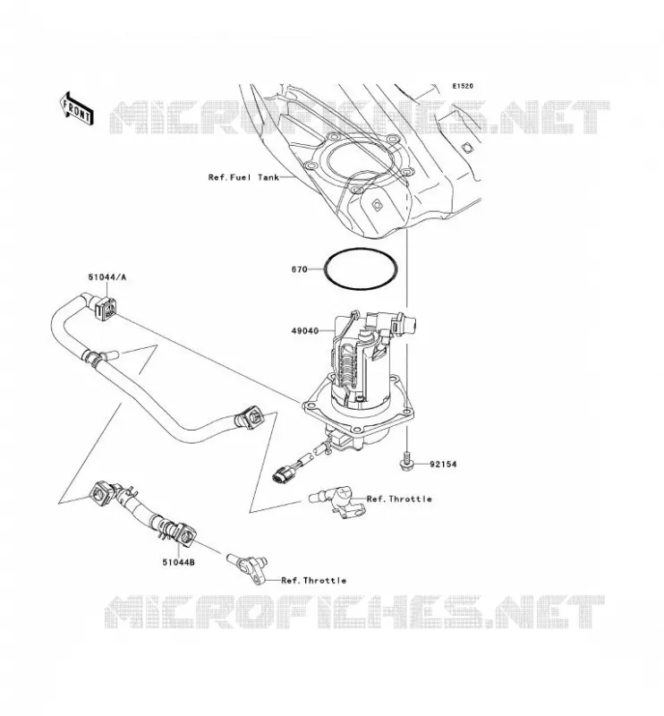 POMPE A ESSENCE Kawasaki TOUT-TERRAIN 250 2014 KX250F  KX250ZEF