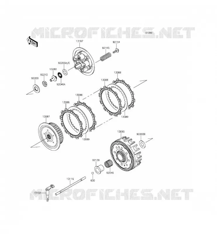 EMBRAYAGE Kawasaki TOUT-TERRAIN 250 2016 KX250F  KX250ZGF
