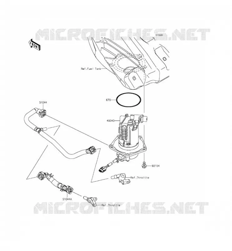 POMPE A ESSENCE Kawasaki TOUT-TERRAIN 250 2016 KX250F  KX250ZGF