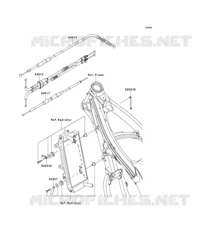CABLES Kawasaki TOUT-TERRAIN 450 2007 KX450F  KX450D7F