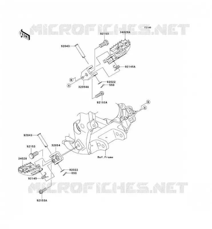 REPOSE PIED Kawasaki TOUT-TERRAIN 450 2007 KX450F  KX450D7F