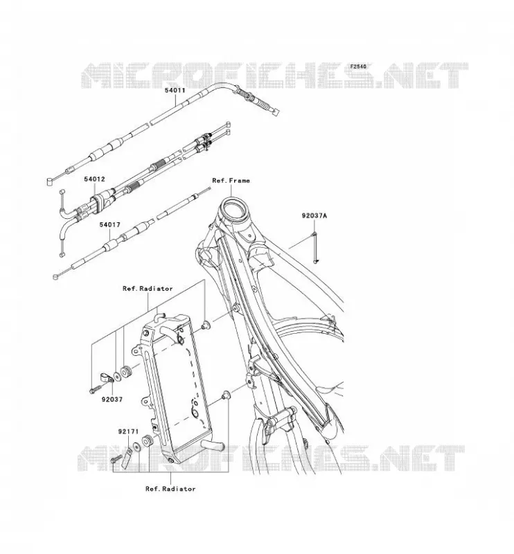CABLES Kawasaki TOUT-TERRAIN 450 2008 KX450F  KX450D8F