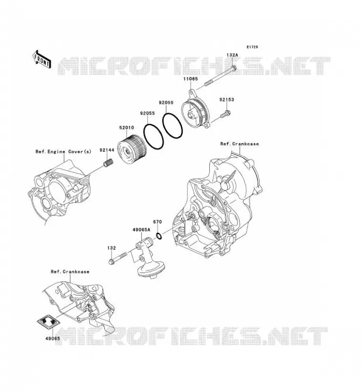 FILTRE &Agrave; HUILE Kawasaki TOUT-TERRAIN 450 2009 KX450F  KX450E9F