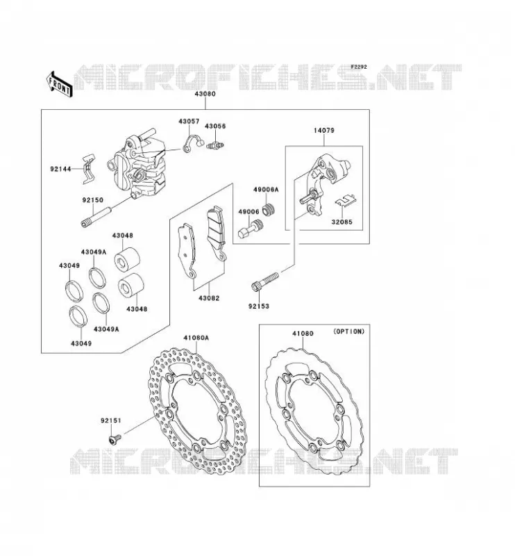 FREIN AVANT Kawasaki TOUT-TERRAIN 450 2009 KX450F  KX450E9F