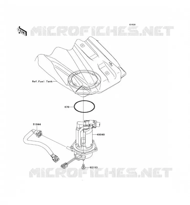 POMPE A ESSENCE Kawasaki TOUT-TERRAIN 450 2010 KX450F  KX450EAF