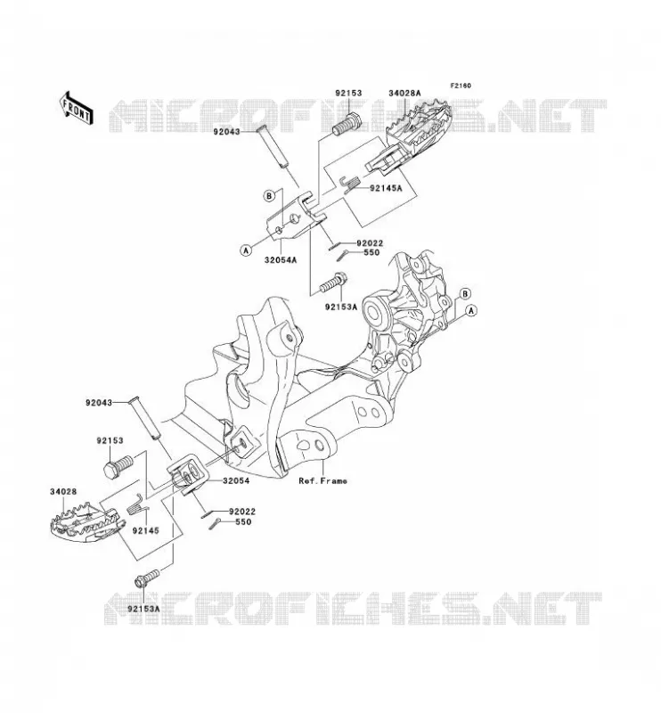 REPOSE PIED Kawasaki TOUT-TERRAIN 450 2011 KX450F  KX450EBF