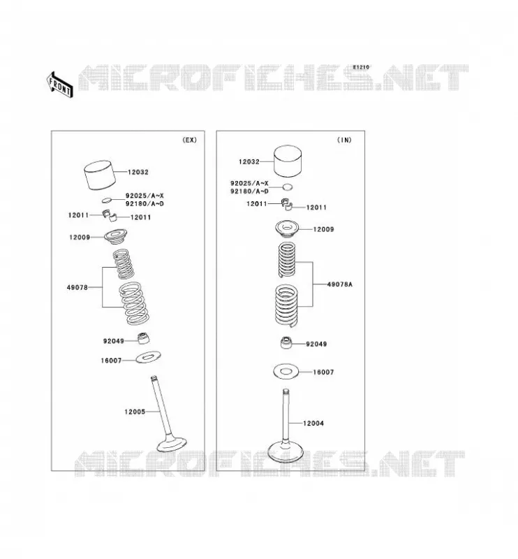 SOUPAPE Kawasaki TOUT-TERRAIN 450 2012 KX450F  KX450FCF