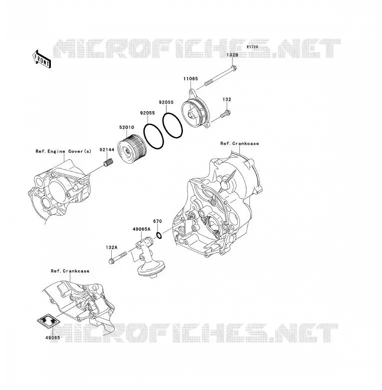 FILTRE &Agrave; HUILE Kawasaki TOUT-TERRAIN 450 2012 KX450F  KX450FCF