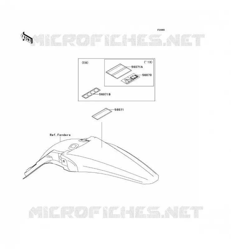 LABEL Kawasaki TOUT-TERRAIN 450 2013 KX450F  KX450FDF
