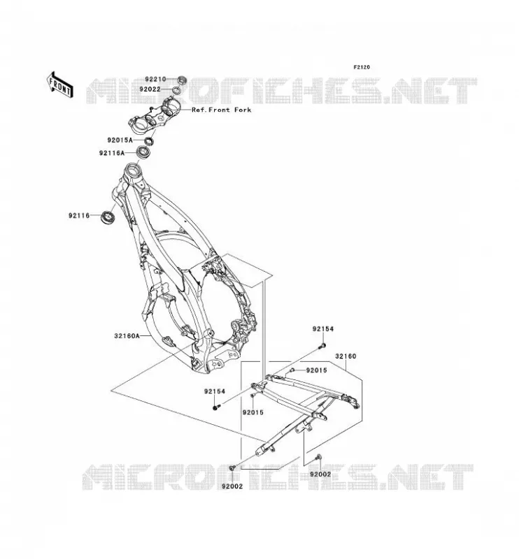 CH&Acirc;SSIS Kawasaki TOUT-TERRAIN 450 2013 KX450F  KX450FDF