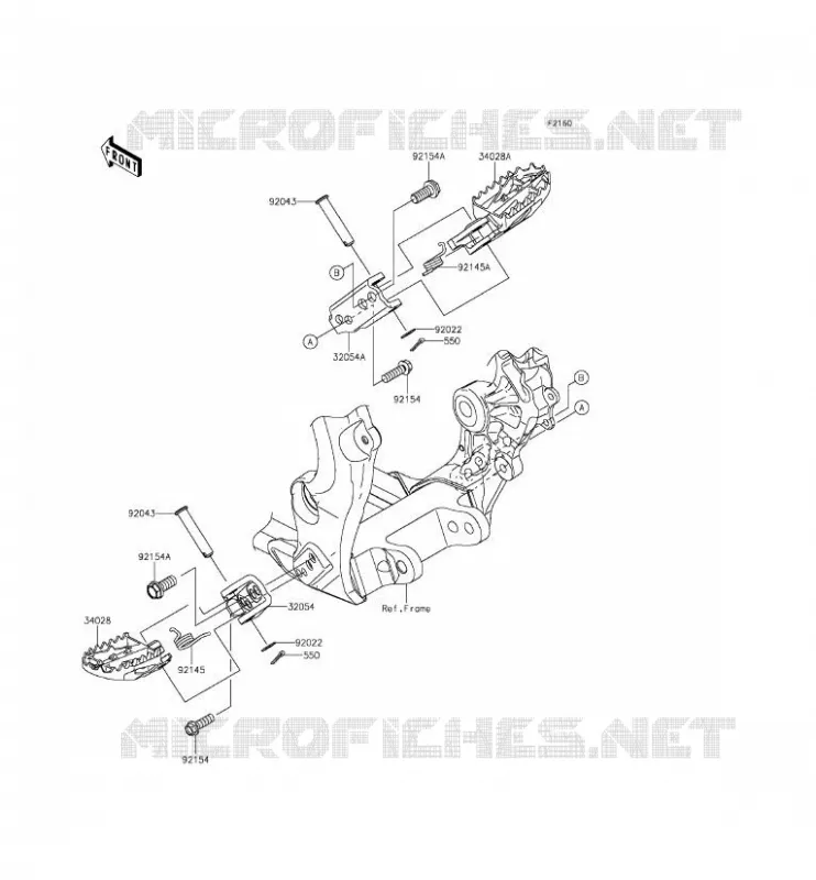 REPOSE PIED Kawasaki TOUT-TERRAIN 450 2016 KX450F  KX450HGF