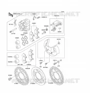 ETRIER AVANT pour Kawasaki KX500