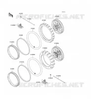ROUE/PNEUS pour Kawasaki KX500