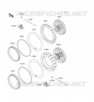 ROUE/PNEUS pour Kawasaki KX500