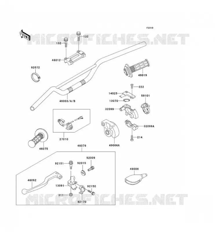 GUIDON Kawasaki TOUT-TERRAIN 500 2000 KX500  KX500-E12