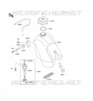 RESERVOIR CARBURANT pour Kawasaki KX500