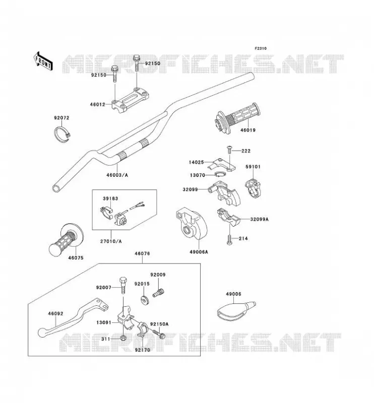 GUIDON Kawasaki TOUT-TERRAIN 500 1992 KX500  KX500-E4