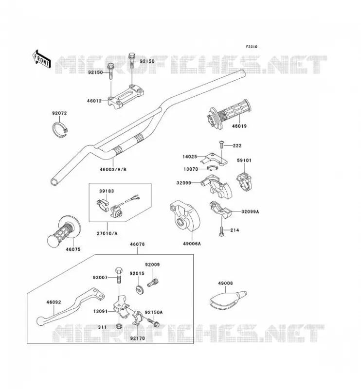 GUIDON Kawasaki TOUT-TERRAIN 500 1992 KX500  KX500-E4