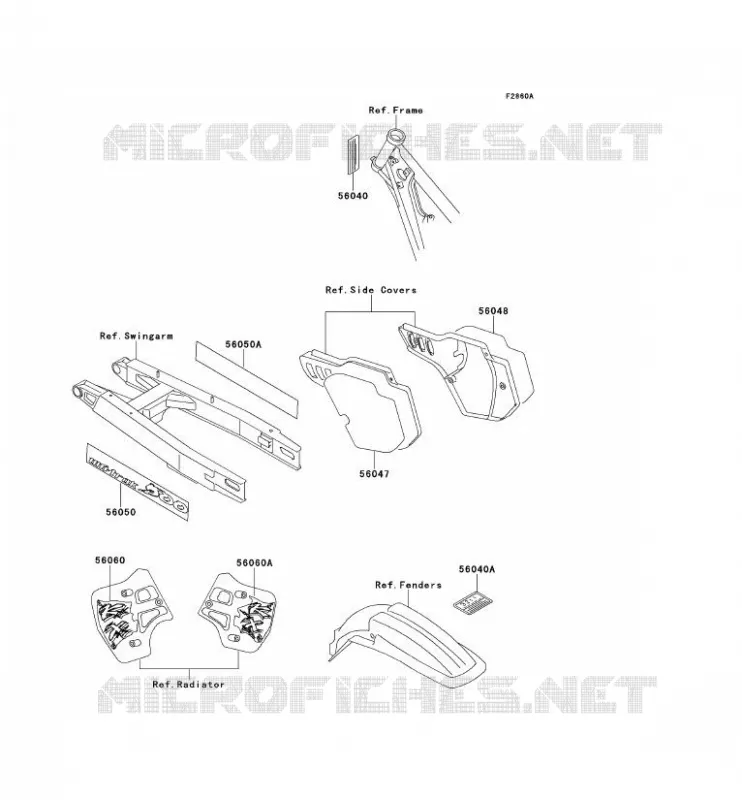 LABEL Kawasaki TOUT-TERRAIN 500 1993 KX500  KX500-E5