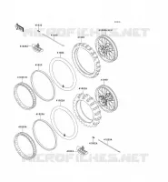 ROUE/PNEUS pour Kawasaki KX500