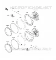 ROUE/PNEUS pour Kawasaki KX500