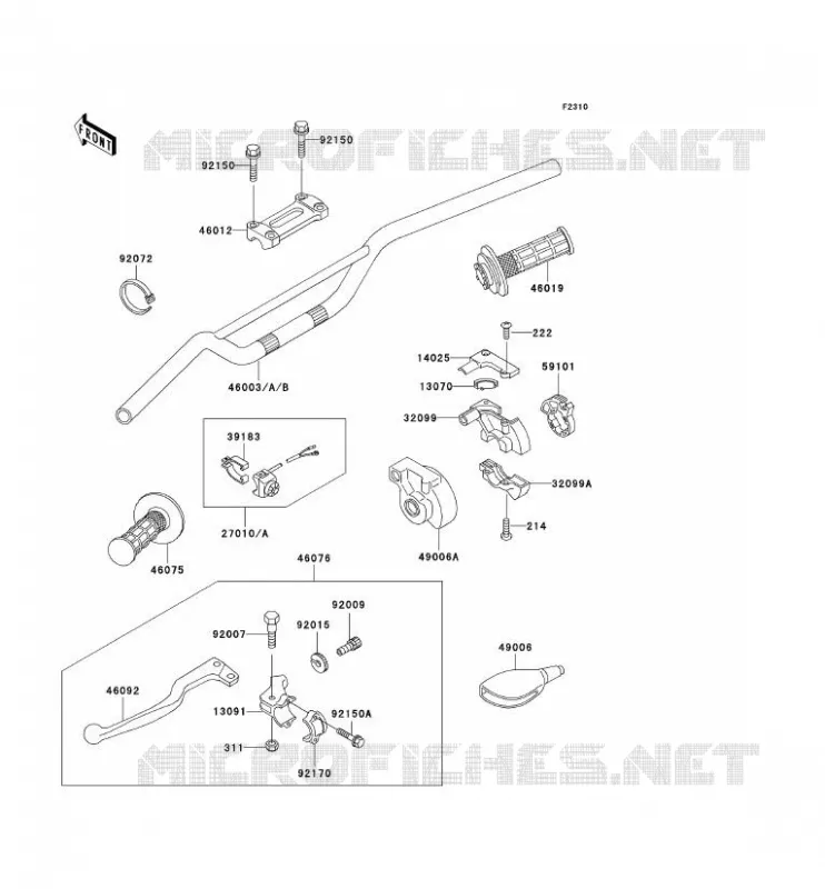 GUIDON Kawasaki TOUT-TERRAIN 500 1996 KX500  KX500-E8
