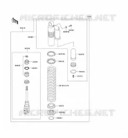 AMORTISSEUR pour Kawasaki KX500