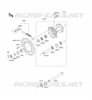 MOYEU ARRIERE pour Kawasaki KX500
