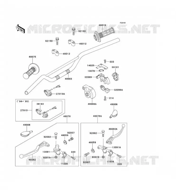 GUIDON Kawasaki TOUT-TERRAIN 60 1994 KX60  KX60-B10