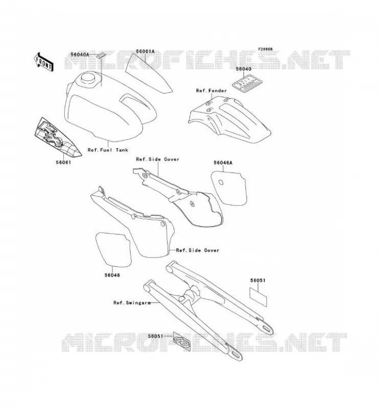 LABEL Kawasaki TOUT-TERRAIN 60 1996 KX60  KX60-B12