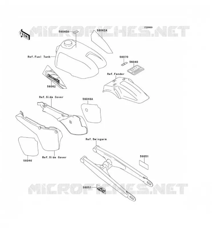 LABEL Kawasaki TOUT-TERRAIN 60 1998 KX60  KX60-B14