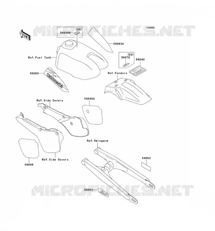 LABEL Kawasaki TOUT-TERRAIN 60 2000 KX60  KX60-B16