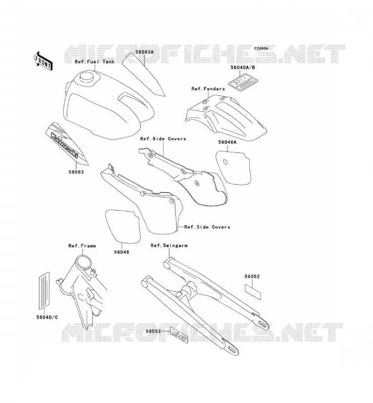 LABEL Kawasaki TOUT-TERRAIN 60 2000 KX60  KX60-B16