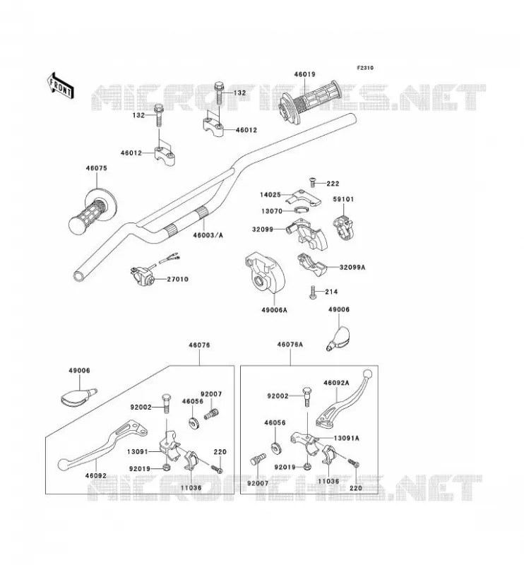 GUIDON Kawasaki TOUT-TERRAIN 60 2001 KX60  KX60-B17