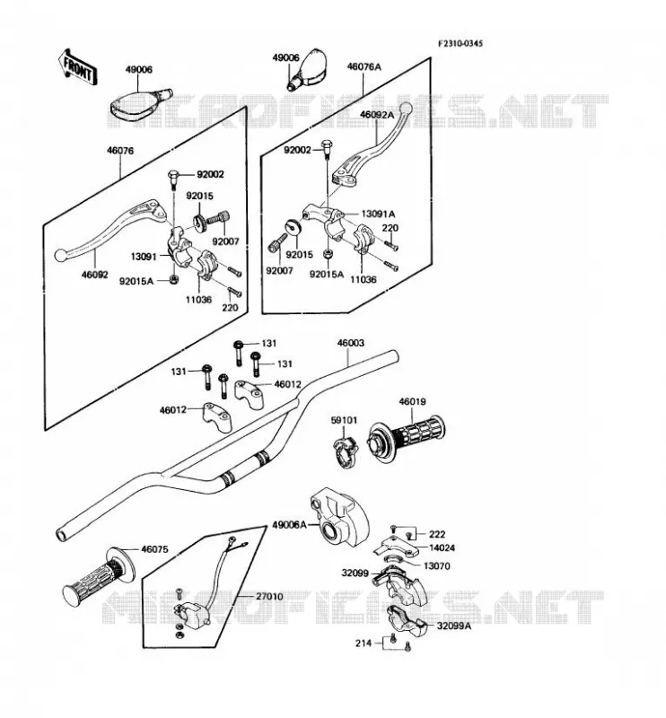 GUIDON Kawasaki TOUT-TERRAIN 60 1986 KX60  KX60-B2