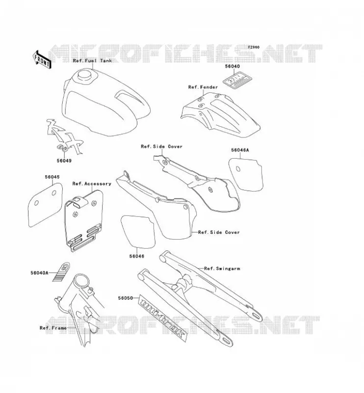 LABEL Kawasaki TOUT-TERRAIN 60 1990 KX60  KX60-B6