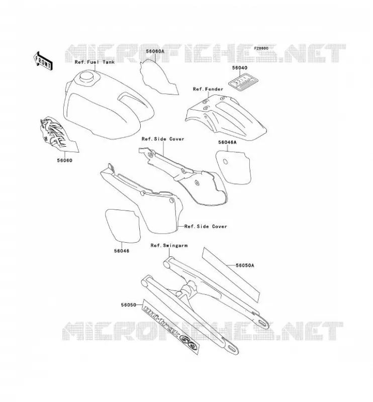 LABEL Kawasaki TOUT-TERRAIN 60 1993 KX60  KX60-B9