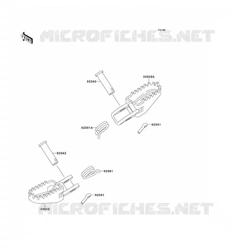 REPOSE PIED Kawasaki TOUT-TERRAIN 60 1993 KX60  KX60-B9
