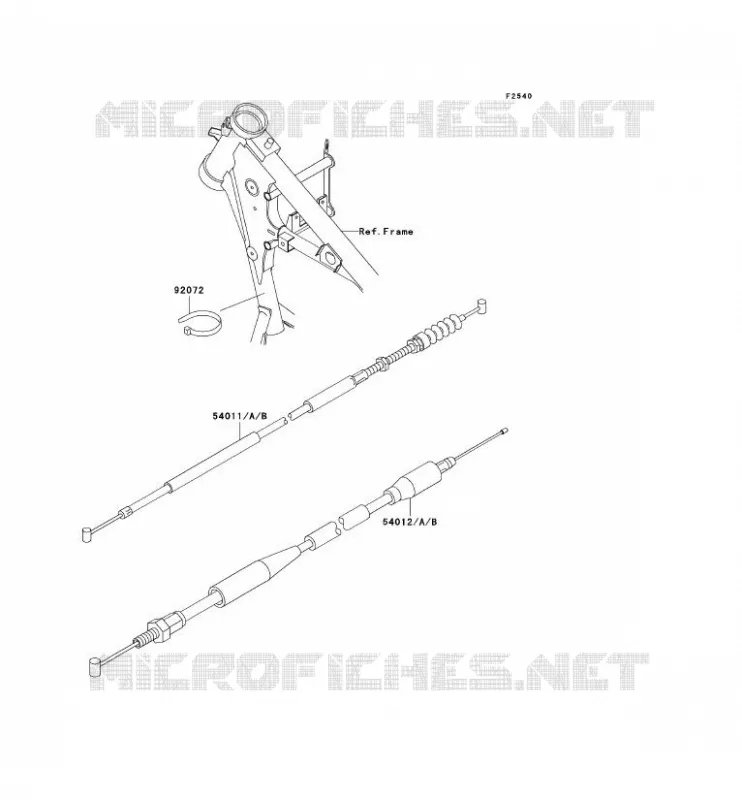CABLES Kawasaki TOUT-TERRAIN 65 2000 KX65  KX65-A1