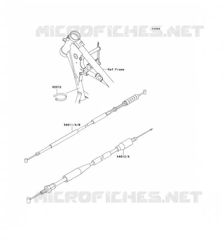 CABLES Kawasaki TOUT-TERRAIN 65 2001 KX65  KX65-A2
