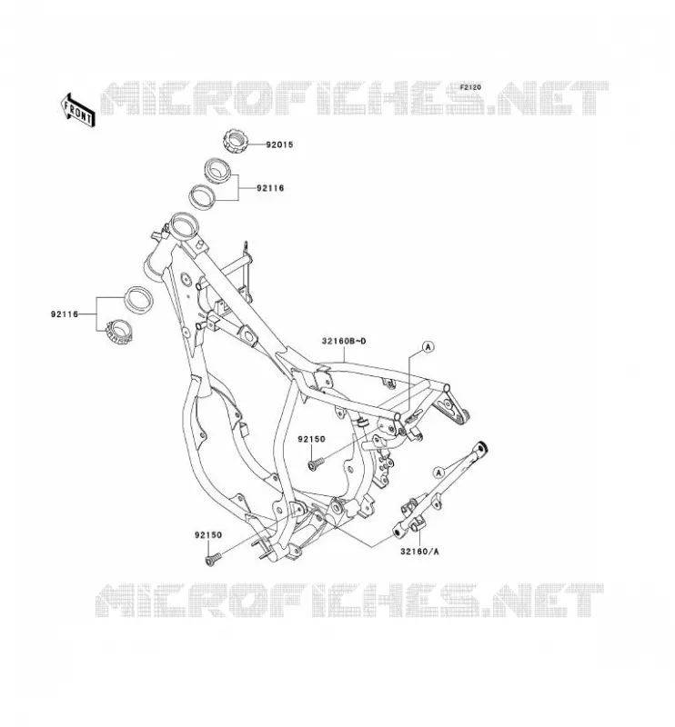 CH&Acirc;SSIS Kawasaki TOUT-TERRAIN 65 2001 KX65  KX65-A2