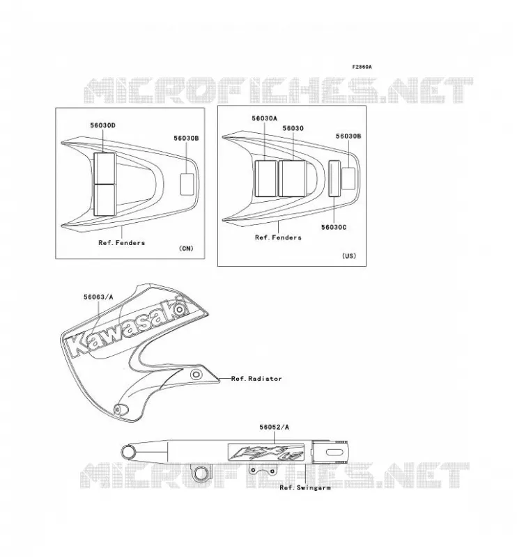 LABEL Kawasaki TOUT-TERRAIN 65 2001 KX65  KX65-A2
