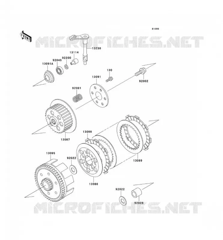 EMBRAYAGE Kawasaki TOUT-TERRAIN 65 2002 KX65  KX65-A3
