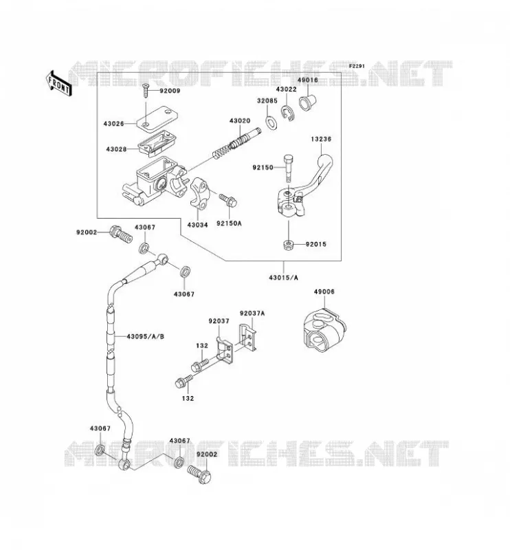 MAITRE CYLINDRE AV Kawasaki TOUT-TERRAIN 65 2002 KX65  KX65-A3