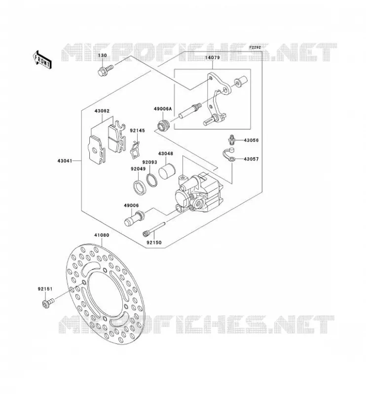 FREIN AVANT Kawasaki TOUT-TERRAIN 65 2003 KX65  KX65-A4